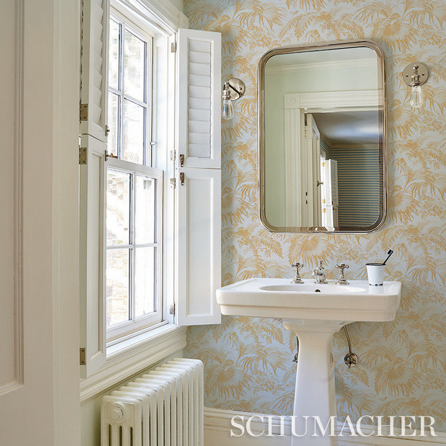 TOILE TROPIQUE Black by Schumacher Botanical Tropical Wallpaper – Schumacher 5011481