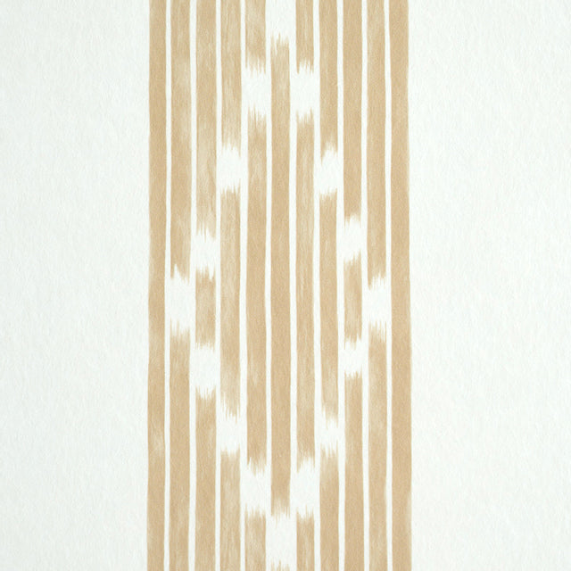 Sequoia Stripe Camel by Schumacher Chic Ikat Stripe Wallpaper – Schumacher 5011531