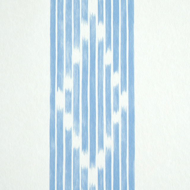 Sequoia Stripe Blue by Schumacher Stripe Wallcovering Collection – Schumacher 5011532