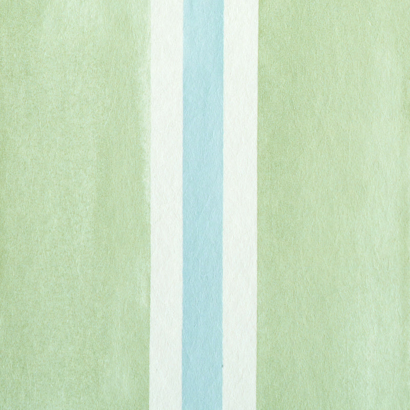 Watercolor Stripe Leaf by Schumacher Green Blue Modern Stripe Wallpaper – Schumacher 5011570