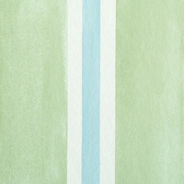 Watercolor Stripe Leaf by Schumacher Green Blue Modern Stripe Wallpaper – Schumacher 5011570