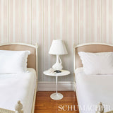 Watercolor Stripe Mineral by Schumacher Artistic Blue Stripe Wallpaper – Schumacher 5011571