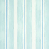 Watercolor Stripe Mineral wallpaper by Schumacher features hand-painted, blue and white vertical stripes in a soft, watercolor effect.