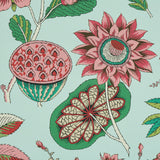 Roca Redonda Mineral & Pink by Schumacher Fantastical Floral Wallpaper – Schumacher 5011621