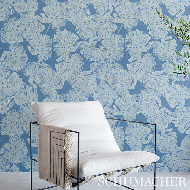 Del Coco Yellow by Schumacher Botanical Wallpaper – Schumacher 5011631