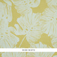 Del Coco wallpaper in yellow with a split leaf philodendron leaf pattern by Schumacher