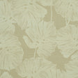 Del Coco Sisal wallpaper in sand colorway featuring split leaf philodendron leaves with a watercolor effect on a textured ground.