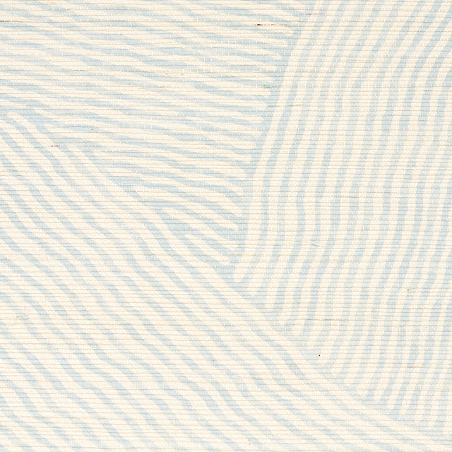 Burnett Sisal Sky by Schumacher Abstract Watercolor Sisal Wallcovering – Schumacher 5011670