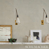 Burnett Sisal Sky by Schumacher Abstract Watercolor Sisal Wallcovering – Schumacher 5011670