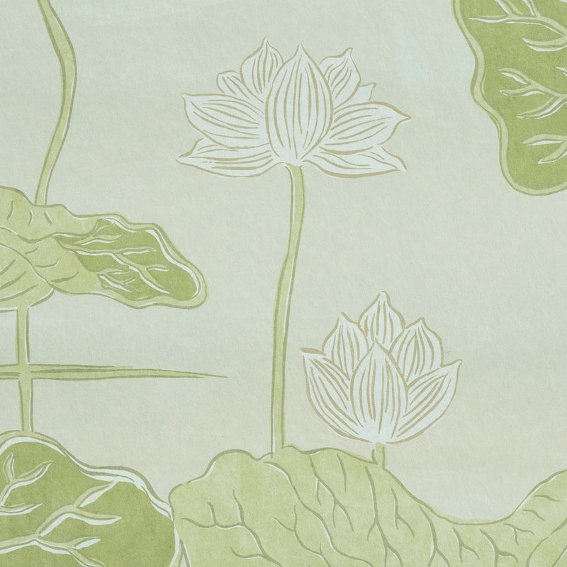 Kireina Lotus Panel Set White Ivory by Schumacher Scenic Wall Mural – Schumacher 5011691
