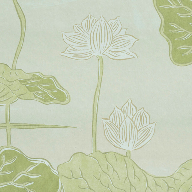Kireina Lotus Panel Set White Ivory by Schumacher Scenic Wall Mural – Schumacher 5011691