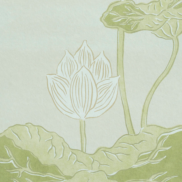 Kireina Lotus Panel Set White Ivory by Schumacher Scenic Wall Mural – Schumacher 5011691