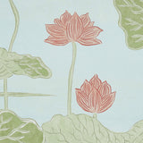 Kireina Lotus Panel Set Mineral by Schumacher Scenic Wall Mural – Schumacher 5011692