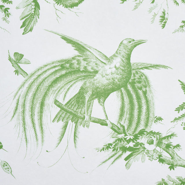 TOILE DE LA PRAIRIE Green by Schumacher Scenic Toile Wallpaper – Schumacher 5011710