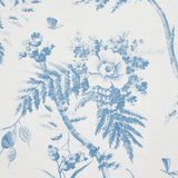 Toile de la Prairie Blue by Jill Lasersohn Scenic Botanical Wallpaper – Schumacher 5011711