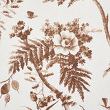 TOILE DE LA PRAIRIE Brown by Jill Lasersohn Scenic Botanical Wallpaper – Schumacher 5011712