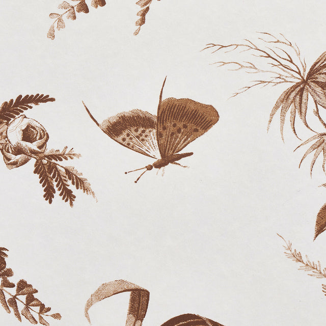 TOILE DE LA PRAIRIE Brown by Jill Lasersohn Scenic Botanical Wallpaper – Schumacher 5011712