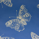 Burnell Butterfly Blue Metallic Butterfly Wallpaper – Schumacher 5011741