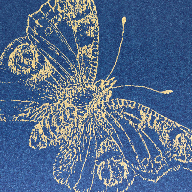 Burnell Butterfly Blue Metallic Butterfly Wallpaper – Schumacher 5011741