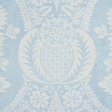 Villandry Damask Print Blue by Schumacher Elegant Damask Wallpaper – Schumacher 5011750