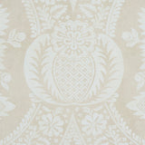 Villandry Damask Print Neutral by Schumacher Damask Wallpaper – Schumacher 5011751