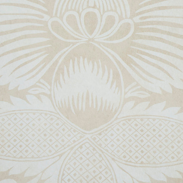 Villandry Damask Print Neutral by Schumacher Damask Wallpaper – Schumacher 5011751
