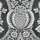 Villandry Damask Print Black by Schumacher Elegant French Damask Wallpaper – Schumacher 5011752
