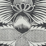 Villandry Damask Print Black by Schumacher Elegant French Damask Wallpaper – Schumacher 5011752