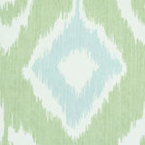 Dedra Damask Mineral & Leaf by Schumacher Ikat Arabesque Wallpaper – Schumacher 5011760