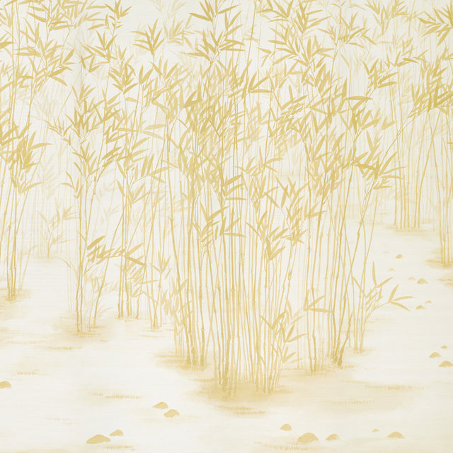 Kanji Sisal Panel Set Ochre by Schumacher Japanese Bamboo Wall Mural – Schumacher 5011781