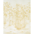 Kanji Sisal Panel Set in Ochre by Schumacher, Japanese brush painting inspired bamboo wall mural