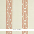Sequoia Stripe Sisal wallpaper in Russet by Schumacher, featuring abstract diamond trellis stripes on a sisal texture.