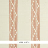 Sequoia Stripe Sisal wallpaper in Russet by Schumacher, featuring abstract diamond trellis stripes on a sisal texture.