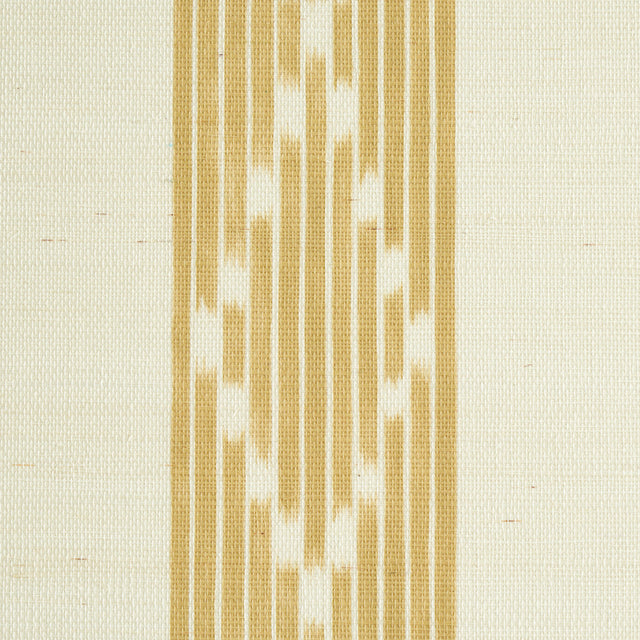 Sequoia Stripe Sisal Ochre Wide-Width Wallpaper – Schumacher 5011811