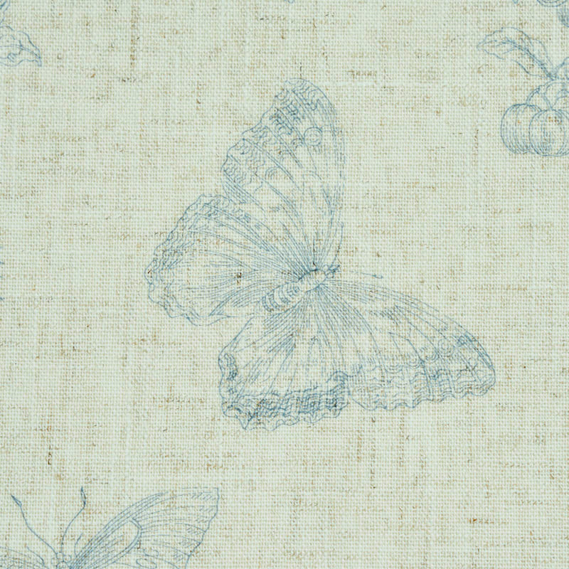 Baudin Butterfly Linen Blue by Schumacher Butterfly Botanical Wallpaper – Schumacher 5011831