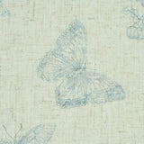 Baudin Butterfly Linen Blue by Schumacher Butterfly Botanical Wallpaper – Schumacher 5011831