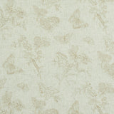 Baudin Butterfly Linen wallpaper in natural colorway, featuring delicate butterfly and botanical illustrations on a linen-textured background.