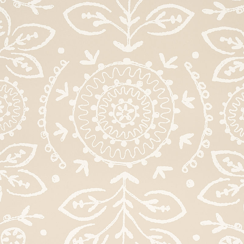 TIANA Natural by Schumacher Bohemia Collection Screen-Printed Wallcovering – Schumacher 5011841