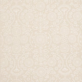 TIANA Natural by Schumacher, Bohemia Collection. Large scale, lacy, screen-printed wallcovering with embroidery effect.