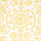 TIANA Yellow Bohemian Embroidered-Look Wallpaper by Schumacher – 5011842
