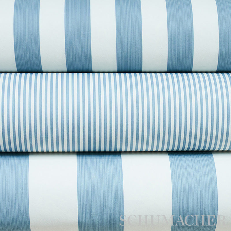 Edwin Stripe Narrow Slate by Schumacher Classic Stripe Wallpaper – Schumacher 5011865