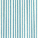 Edwin Stripe Narrow wallpaper in Slate by Schumacher, featuring narrow vertical blue stripes on a white background.