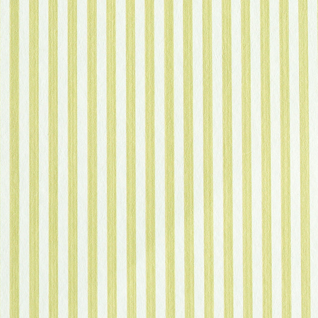 Edwin Stripe Narrow wallpaper in citron yellow, a classic narrow vertical stripe design by Schumacher.