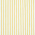 Edwin Stripe Narrow wallpaper in Buttercup by Schumacher, classic yellow and white narrow stripe wallcovering in a bright, sunlit room.
