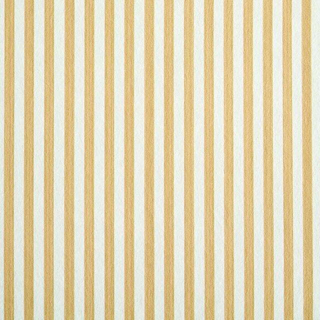 Edwin Stripe Narrow wallpaper in Wheat by Schumacher, featuring narrow vertical stripes in a classic, neutral colorway.