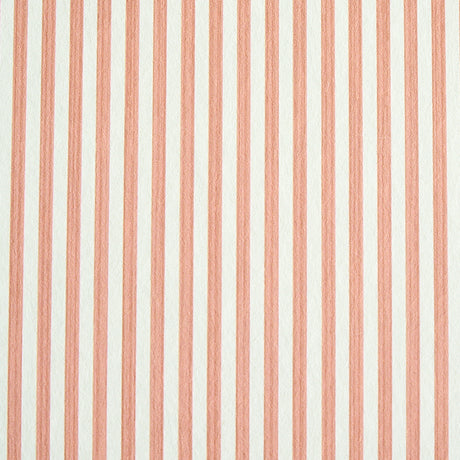 Edwin Stripe Narrow wallpaper in pink by Schumacher, featuring narrow vertical stripes for a classic, dimensional look.