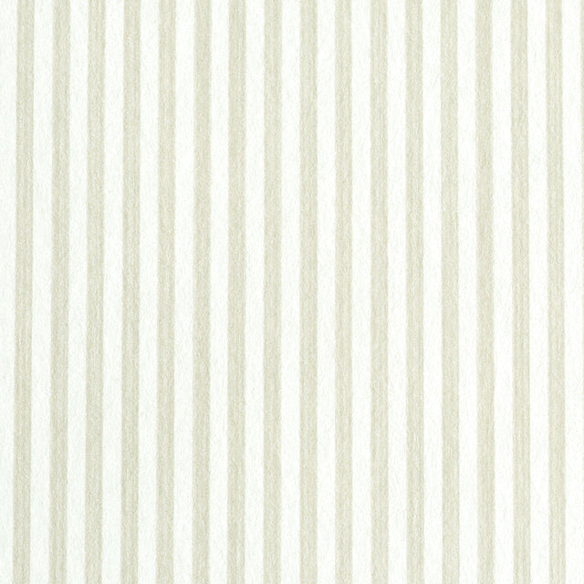 Edwin Stripe Narrow wallpaper in Naturelle by Schumacher, featuring a classic narrow stripe pattern in a neutral colorway.