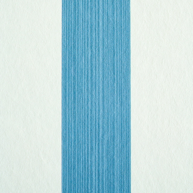 Edwin Stripe Medium Ocean by Schumacher Classic Blue and White Stripe Wallpaper – Schumacher 5011884