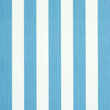Edwin Stripe Medium wallpaper in Ocean blue and white, classic vertical stripe pattern by Schumacher