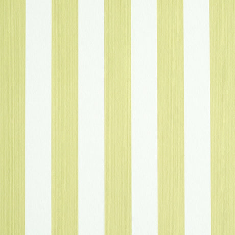 Edwin Stripe Medium wallpaper in citron yellow and white, classic vertical stripe pattern by Schumacher
